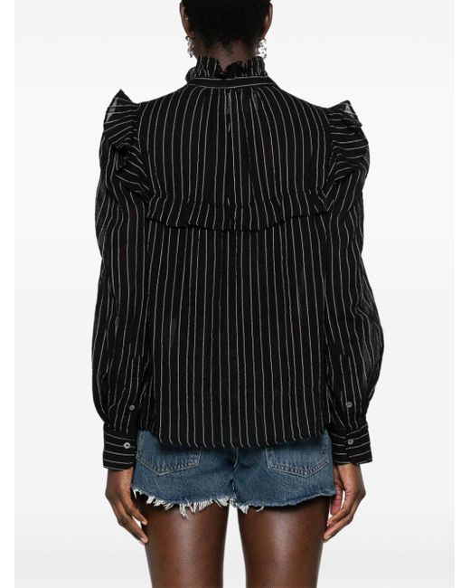 Idety pinstriped cotton shirt Isabel Marant de color Black