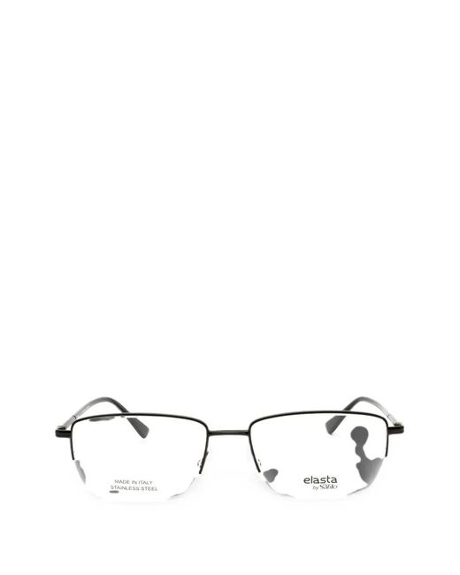 Elasta White Rectangle-Frame Glasses for men