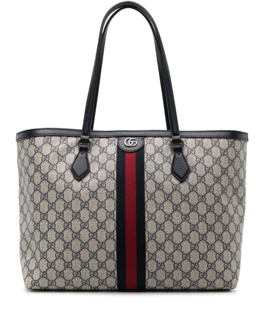 Gucci White Medium Ophidia Tote Bag