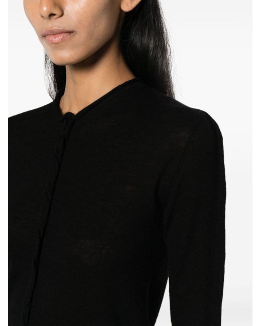 Uma Wang Black Sweater With Stitching Detail