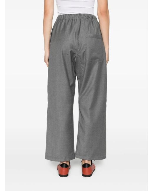 Sofie D'Hoore Gray Elasticated-Waist Wool Pants