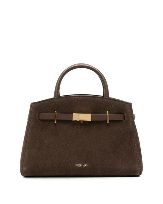 DeMellier London Brown Small Hudson Top-Handle Tote Bag