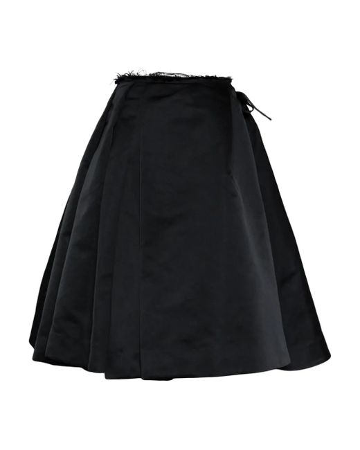ShuShu/Tong Black Irregular Pleated Maxi Skirt