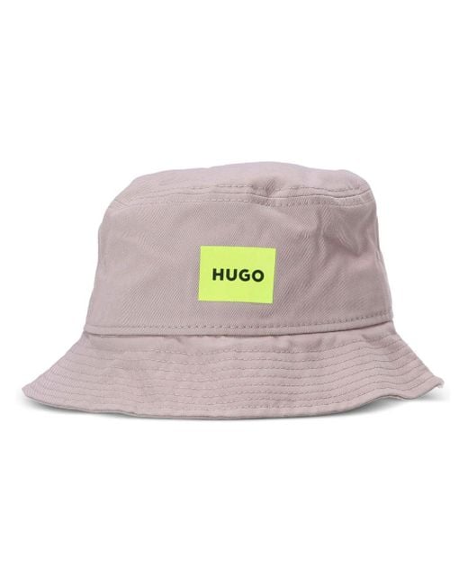 HUGO Multicolor Larry-f Logo-print Bucket Hat for men