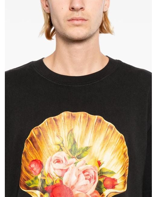 Melt Black Crew-Neck Short-Sleeve T-Shirt for men