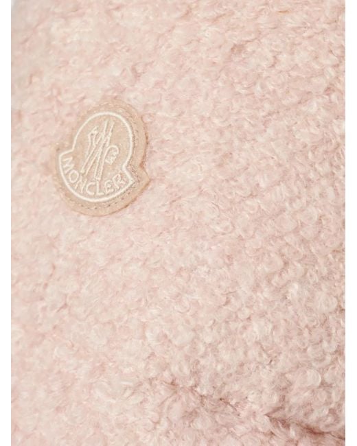 Moncler Pink Virieu Bouclé Padded Jacket