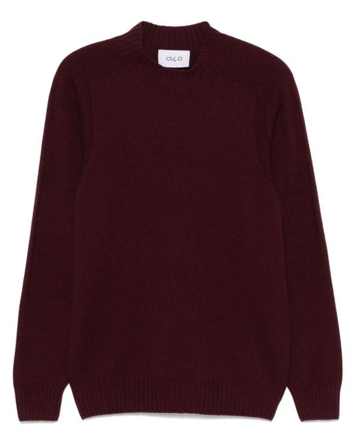 D4.0 Purple Virgin Wool Sweater for men