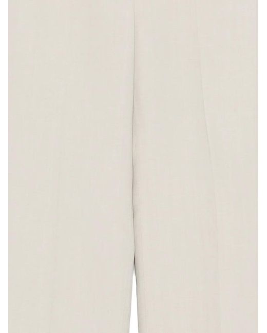 Antonelli White Robina Drawstring Palazzo Pants