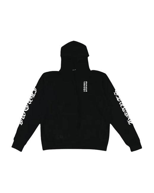 Sudadera con capucha y logo vertical Chrome Hearts de hombre de color Black