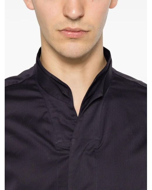 Emporio Armani Blue Buttoned Shirt for men