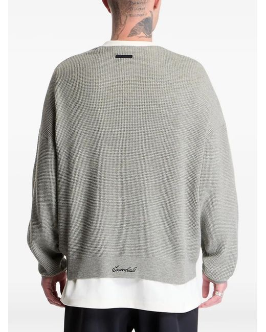 Fear Of God Gray Crew-Neck Sweater for men