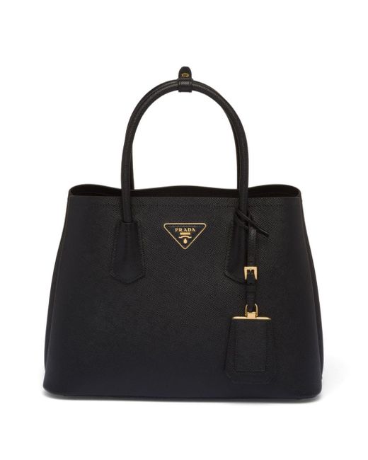 Mini sac à main Galleria Saffiano Prada en coloris Black