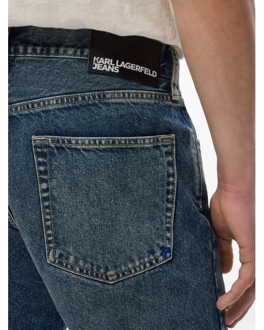 Karl Lagerfeld Blue Tapered Jeans for men