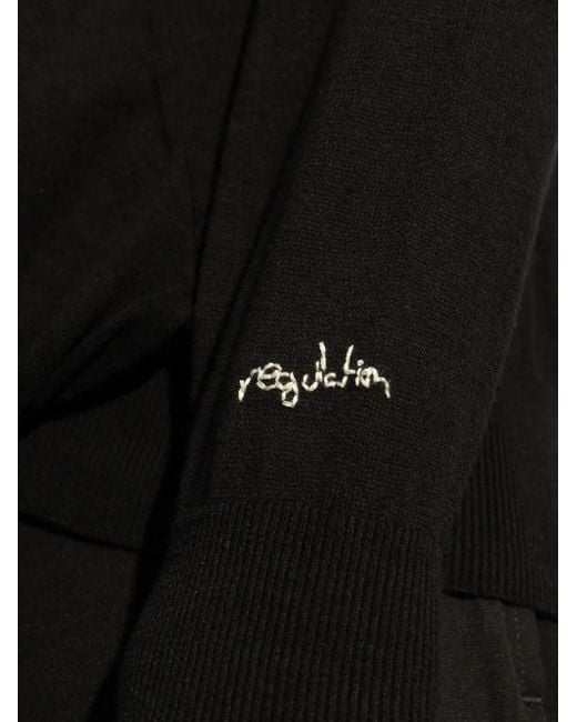 Yohji Yamamoto Black Cardigan aus Baumwolle