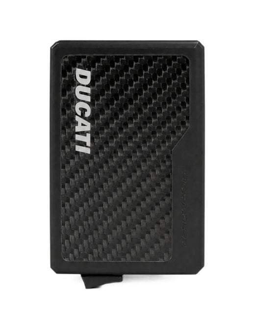 Piquadro Black X Ducati Logo-Print Cardholder