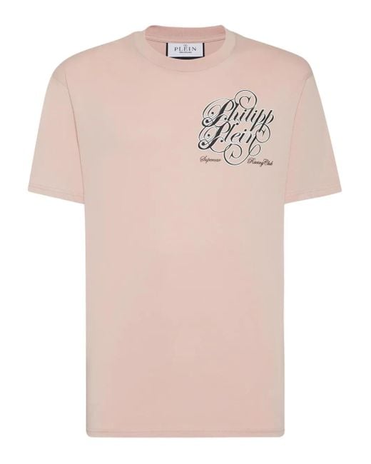 Philipp Plein Pink Club The Course Stones T-Shirt for men