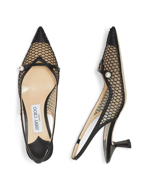 Escarpins Amita 45 Mm À Bride Arrière Jimmy Choo en coloris Metallic