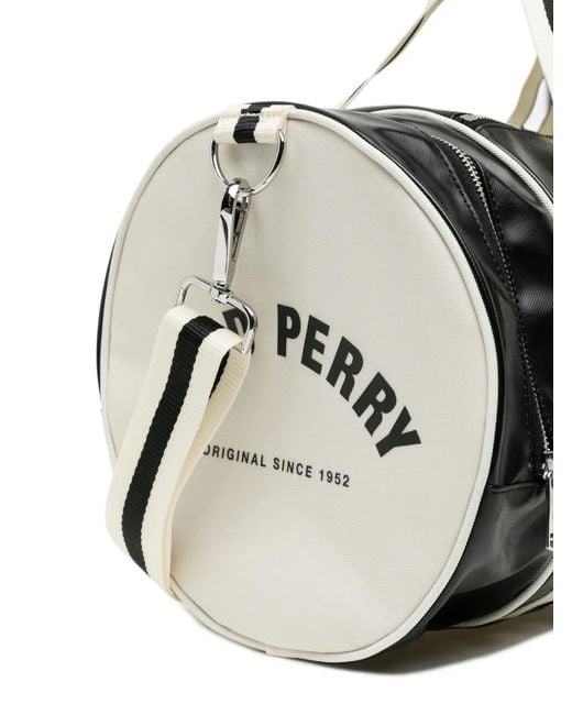 Fred Perry Black Barrel Bag for men
