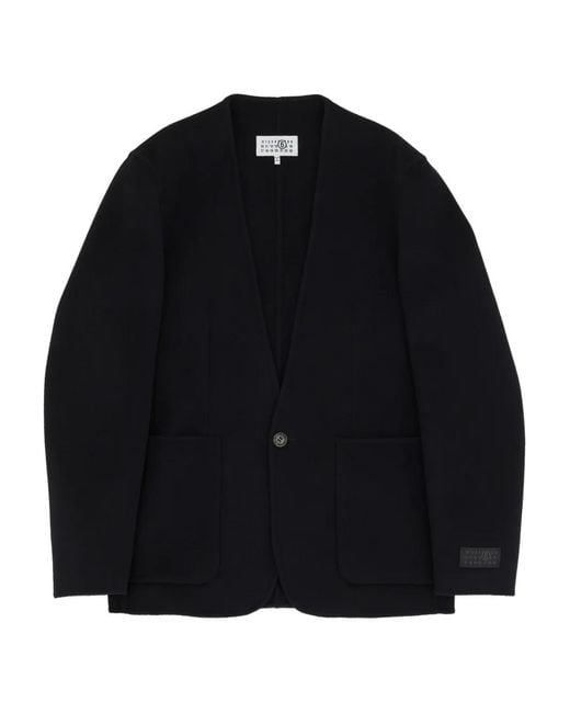MM6 by Maison Margiela Black Single-Breasted Wool Jacket