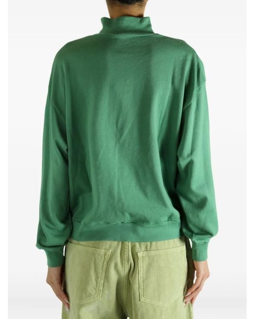Auralee ハーフジップ スウェットシャツ Green