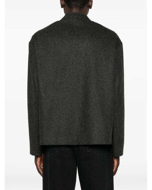 Jil Sander Black Band-Collar Single-Breasted Jacket for men