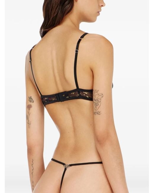 DIESEL Natural String En Tulle Stretch À Effet En Dentelle Métallisée