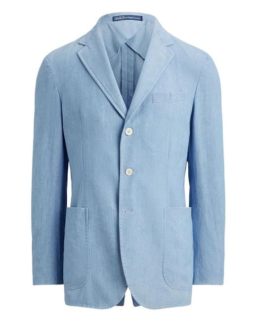Polo Ralph Lauren Chambray Blazer in het Blue voor heren