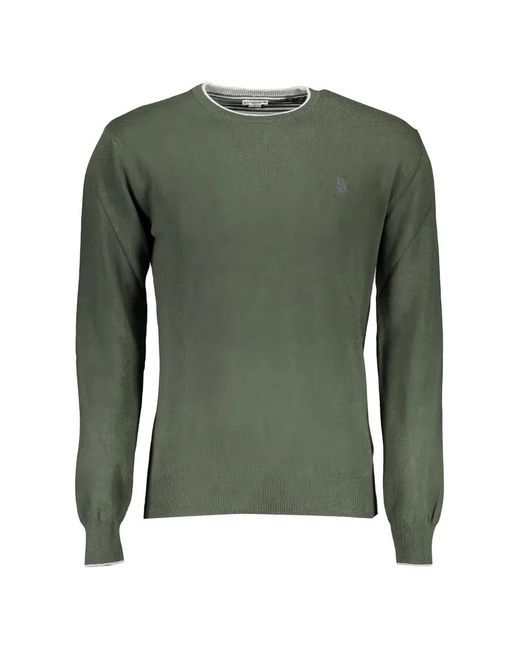 U.S. POLO ASSN. Green Logo-Embroidered Crew-Neck Sweater for men