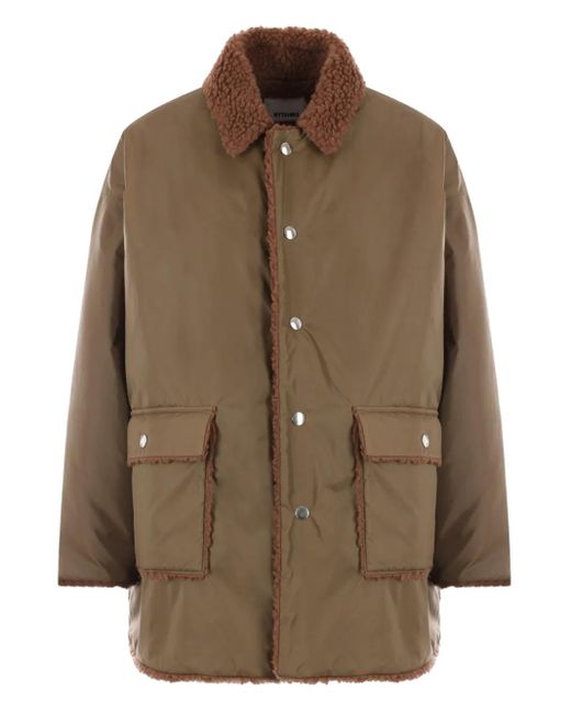 MYTHINKS Brown Teddy-Trimmed Jacket