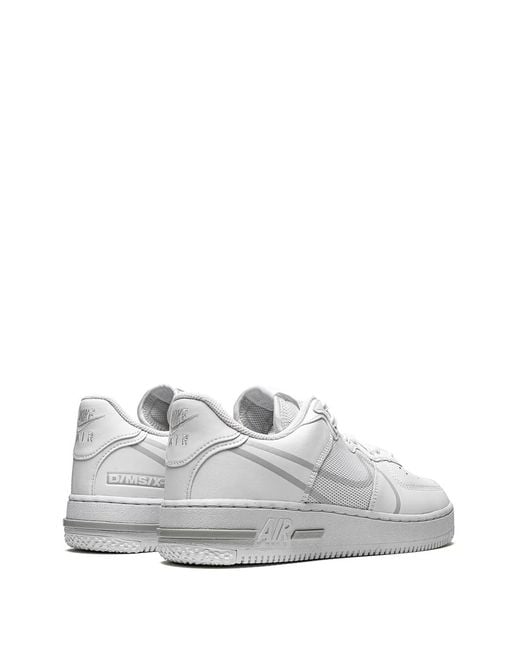 Nike White Air Force 1 Low React Sneakers