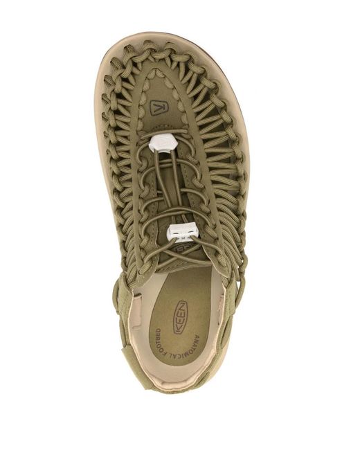 Keen Green Uneek Debossed Logo Sandals