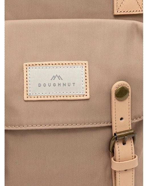 Doughnut Natural Macaroon Buckle-Fastening Logo-Patch Backpack