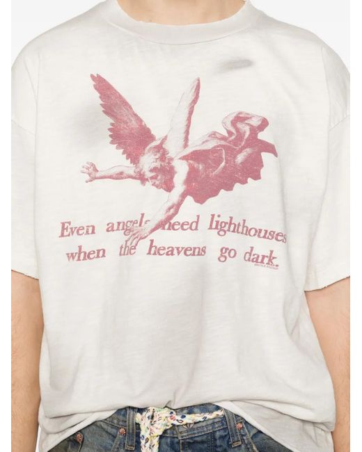 ERCOLE STUDIO White Graphic-Print T-Shirt for men