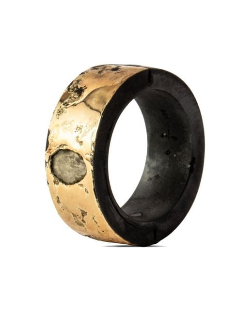 Parts Of 4 Black 18kt Gold-plated Sistema Diamond Sterling-silver Ring