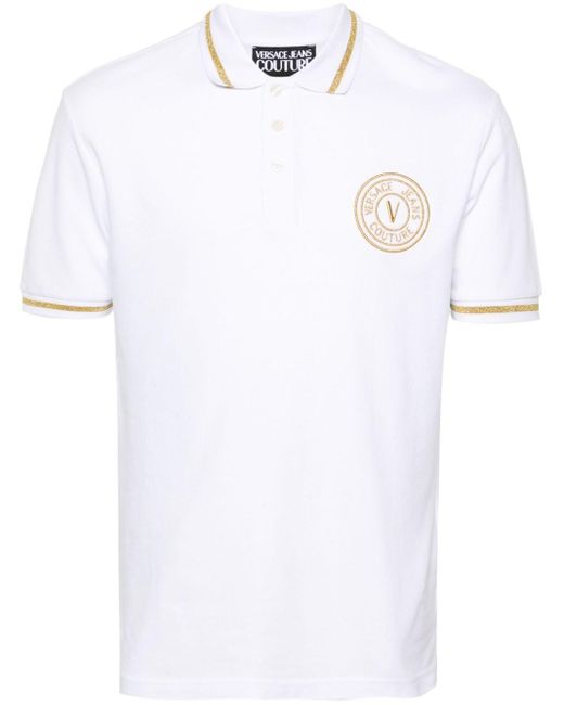 Versace Poloshirt mit Logo-Stickerei in White für Herren