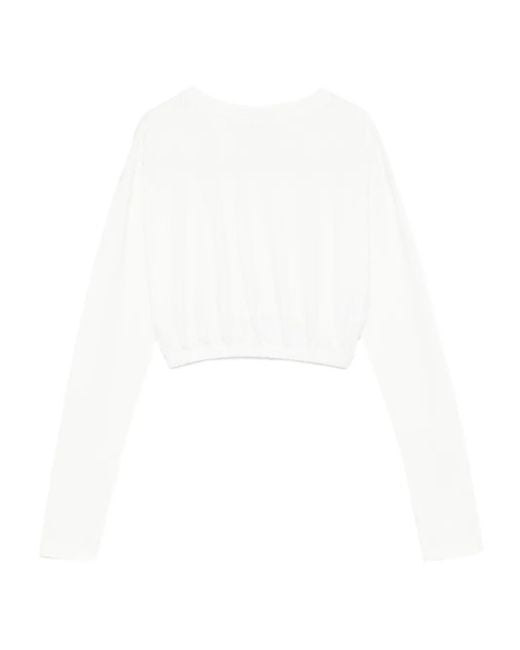 Area White Crystal-Embellished Sweater