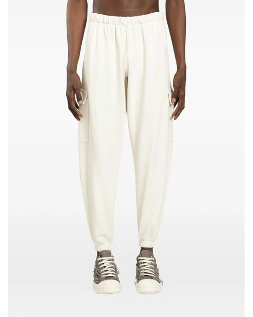 Roadless White Cotton Track Pants for men