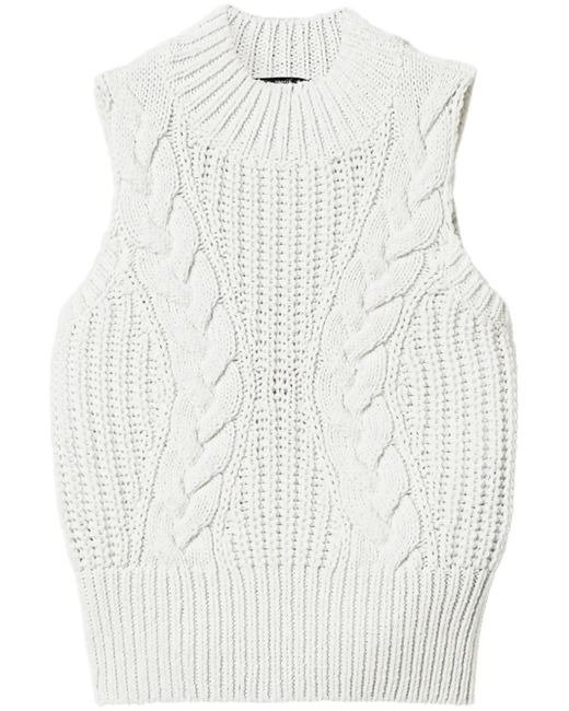 Twinset White Knitted Vest