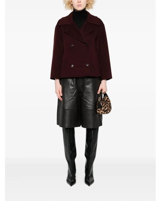 Arma Red Manila Double-Breasted Wool Jacket