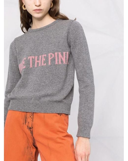 Alberta Ferretti Gray Sweaters Grey