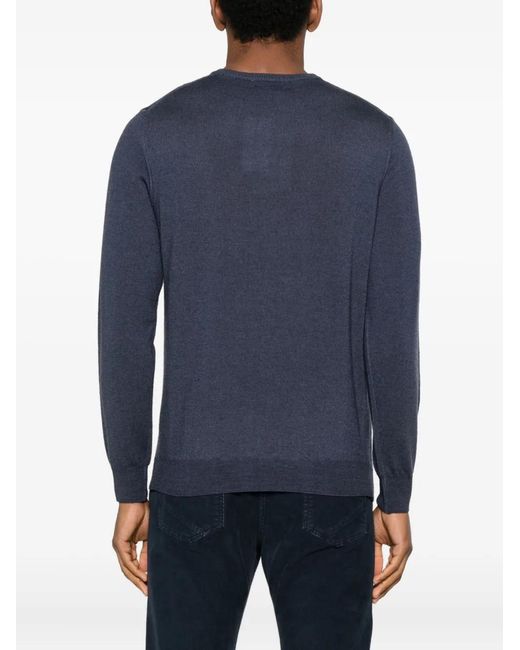 Woolrich Blue Crew-Neck Sweater for men