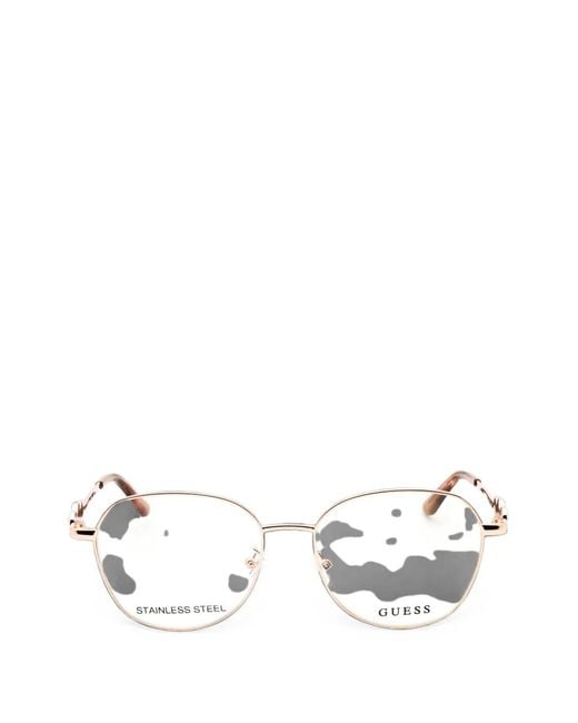Guess White Round-Frame Glasses