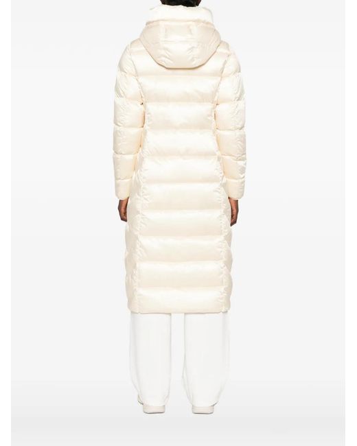 Parajumpers White Leah Hooded Quilted Coat