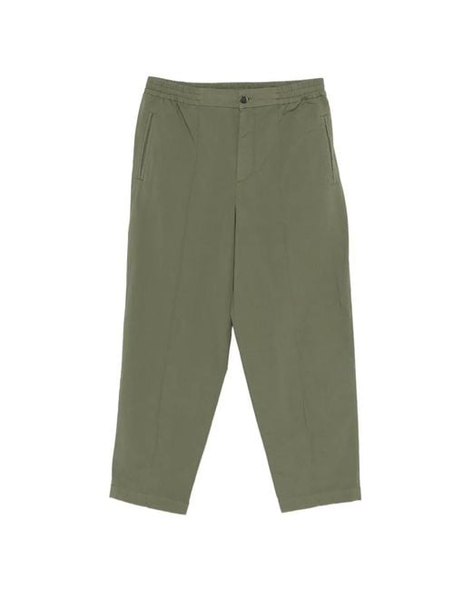 Barena Green Cropped Trousers for men