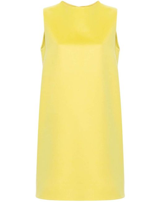 Jil Sander Yellow A-line Cashmere Minidress