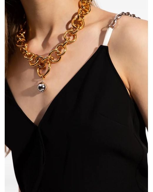 Givenchy Black Top With Asymmetrical Shoulder Straps