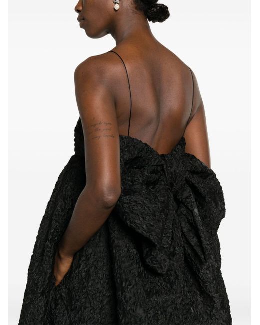 CECILIE BAHNSEN Black Vilma Bow Detailed Dress