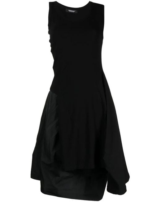 Undercover Black Draped-Detail Dress