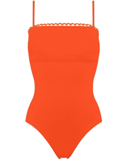 Eres Orange Night Picot-trimmed Swimsuit
