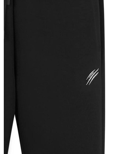 Philipp Plein Black Chrome Scratch Track Pants for men